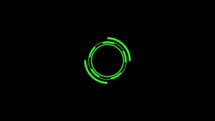 Digital Analysing and Loading Data HUD Display. loading, analysing data, rotating circles, moving graphs, sliders, HUD circle interfaces. High Tech Concept Element with alpha channel.4k motion video . - Powered by Adobe