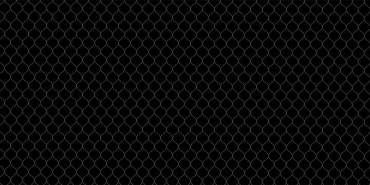 Fishing net seamless pattern. Soccer and football gates mesh. Fishnet texture. Basketball hoop and hockey net pattern. Sportswear texture. Chain link fence. Vector illustration on black modern vector