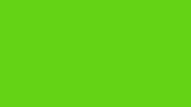 Simple white hand drawn celebratory confetti animation element swiftly falling downward across a bright vibrant green screen background