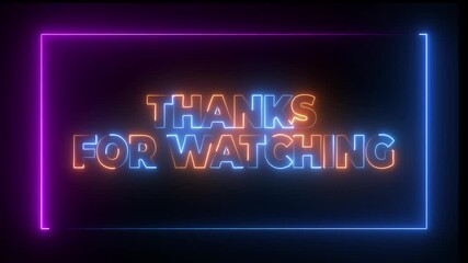 Thanks for watching animation video. High-quality 4K Video