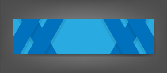 Abstract Blue Geometric LinkedIn Banner Background with Modern Corporate Style