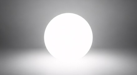 Glowing sphere on a neutral background perfect for various design concepts