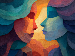 An abstract representation of HR management concepts like talent acquisition merged with workforce diversity, showcasing inclusive hiring practices