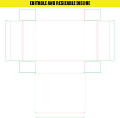 Editable and Resizable Packaging Die-Line Template for Custom Box Designs
