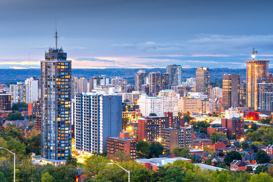 Hamilton, Ontario, Canada Skyline at Dusk 3308