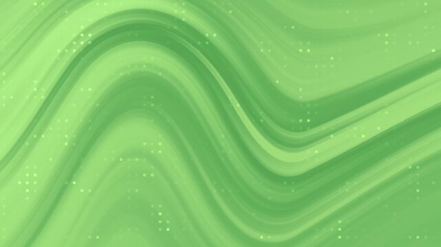 Pistachio green background animation with light abstract waves and dots. Mesmerizing pattern suitable for presentations, videos, websites requiring unique visuals.