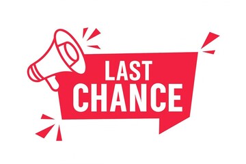 Last chance alert notification banner design