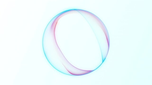 Abstract bright neon orb with smooth gradient flow on white background. Soft glowing digital sphere animation, clean minimal motion, 4K 60fps, seamless loop.