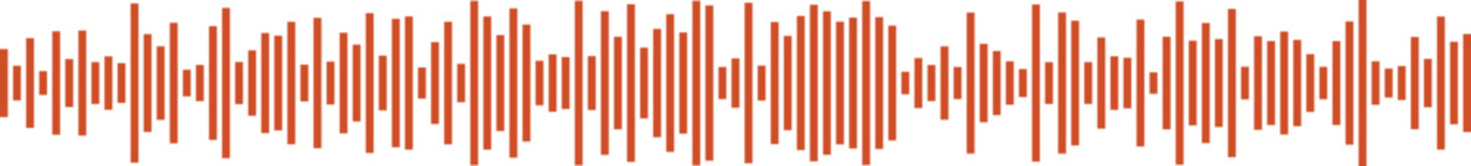 Obraz premium Gradient colour Sound Waveform Visualization, Digital Audio Signal and Music Equalizer Wave Vector Illustration