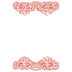 Valentine Ornamental Divider Line Art Illustration