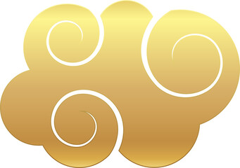 Golden Swirl Chinese Cloud Decorative