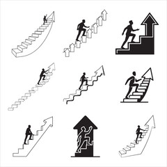 Icon Achievement Vector Silhouette Graphic Goal Achievement of Achievement