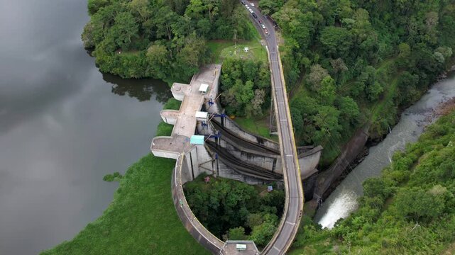 Aerial Hyperlapse Drone Flight Over Natural Landscape
