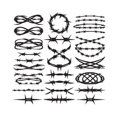 Thorn Wire and Barbed Wire Vector Collection