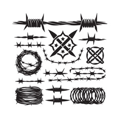 Thorn Wire and Barbed Wire Vector Collection
