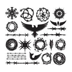 Thorn Wire and Barbed Wire Vector Collection