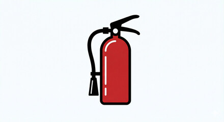 Fire Extinguisher Icon on White Background