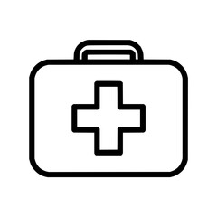 Obraz premium First Aid Kit Icon with Cross