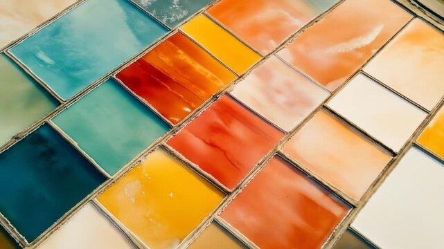 Colorful rectangular tiles
