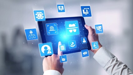 Cyber security icons show cyber attack defense, malware protection, and data security. Cybersecurity prevents hacking, ensures safety, and strengthens cyber attack resilience. Gist