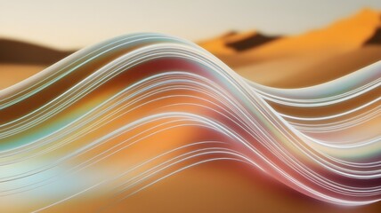 Abstract light trails in sunset