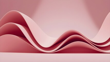 Elegant red paper waves