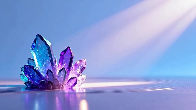 Cluster of colorful crystal formations