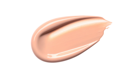 Swatch of creamy, pale beige makeup product against a stark black background