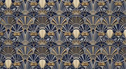 Vintage art deco geometric pattern design.