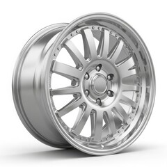 Obraz premium Silver multi-spoke alloy wheel