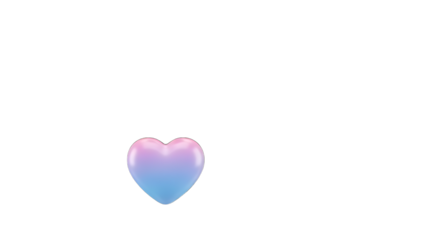 3D Rendered Gradient Pink and Blue Heart Icon, isolated on transparent background