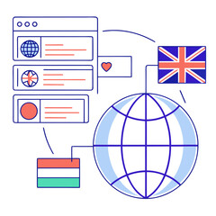 SaaS Localization Language Graphic Resources Vector Elements