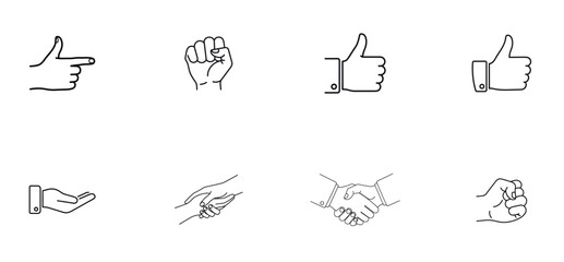 hand gestures set