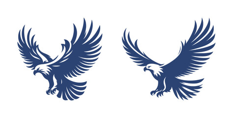 Obraz premium silhouette drawing of eagle, hawk, falcon (artwork 1)