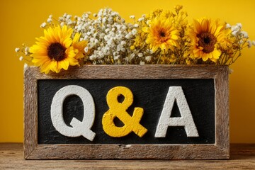 Questions and answers q&a board chalkboard, chalk board with message Q&A, Questions and Answers - Q and A concept blackboard