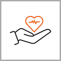 Charity icon outline multistyle vector illustrations concept