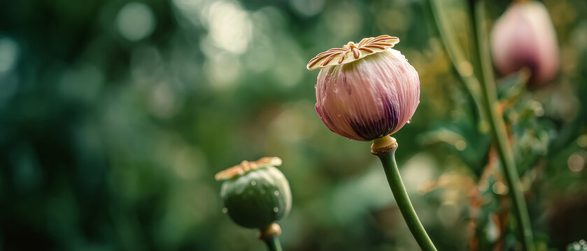 AI generator images of  flowers in the picture are poppies, possibly of the species Papaver somniferum, also known as opium poppies. Opium is a highly narcotic plant and its cultivation is prohibited 