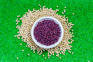 Assorted beans ingredients red beans and soybean for cooking