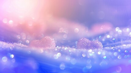 Romantic abstract background of blurred glittering hearts and lights for special celebrations