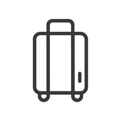 Suitcase Icon in Minimal Line Style Illustration