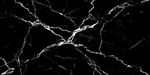 Abstract black marble texture featuring bold white lightning-like veins and natural stone cracks. High-contrast luxury dark background with a polished surface, ideal for modern design,  and branding.