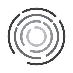 Minimalist Flat Circular Loading Progress Icon with Concentric Segments, Rotating Dash Circle Progress Bar for App and Web Interface, Bar loading icons