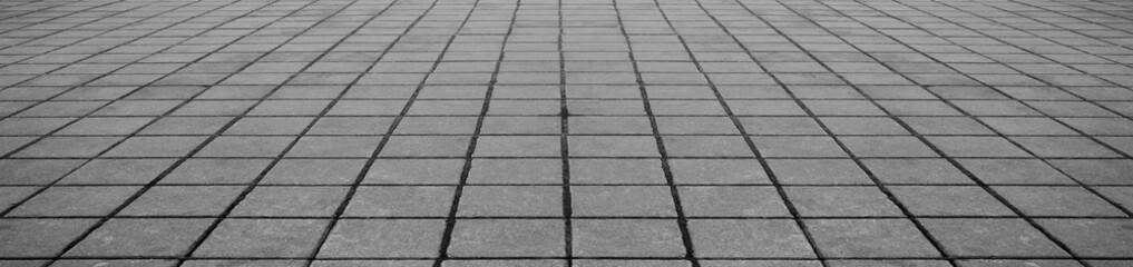 empty stone floor top in perspective. grey tile floor background in perspective view. line. empty...