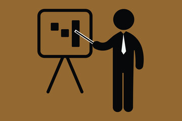 Presentation Skills Training Icon Vector Graphic Business Communication Strategy Concepts