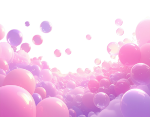 A romantic scene of waves gently forming pink hearts, with the sun setting beautifull