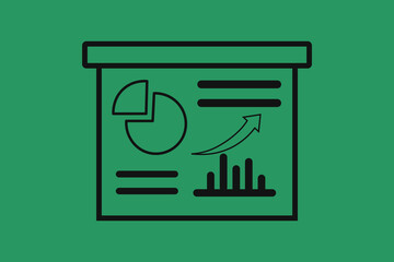 Business Analytics Dashboard Icon Growth Strategy Data Visualization Report