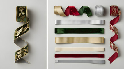 Set of colorful vector sale tags and paper ribbon banners arranged on a stack of library books for a creative education business design