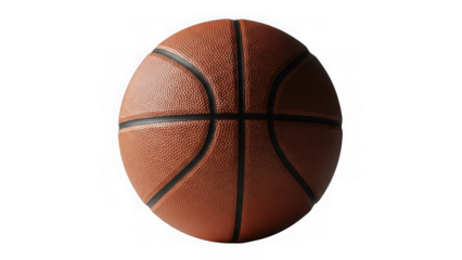 Brown basketball on white background
