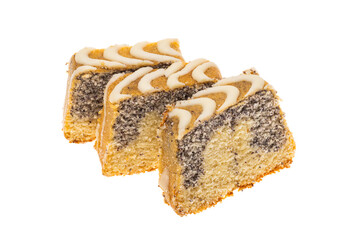 Poppy seed biscuit isolated