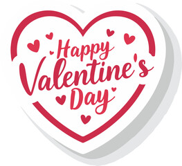 Print A romantic Valentine&rsquo;s Day design featuring a bold red heart outline filled with small hearts and elegant &ldquo;Happy Valentine&rsquo;s Day&rdquo; text. Perfect for cards, shirts, gifts, and festive decorations

